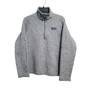 Patagonia Better Sweater 1/4-Zip Fleece Pullover Small Gray GUC